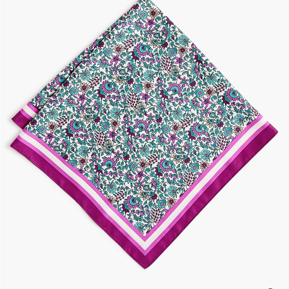NWT J Crew Floral Scarf